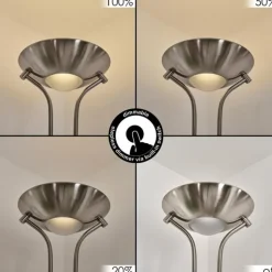 Lampadaire Rom LED Nickel mat, 2 lumières