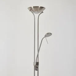 Lampadaire Rom LED Nickel mat, 2 lumières