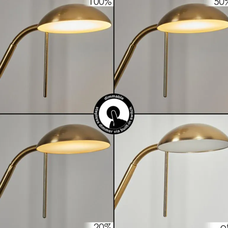 Lampadaire Rom LED Vieux laiton, 2 lumières