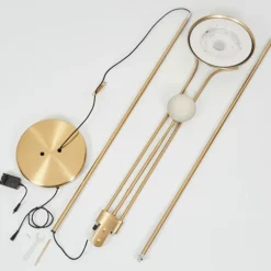 Lampadaire Rom LED Vieux laiton, 2 lumières