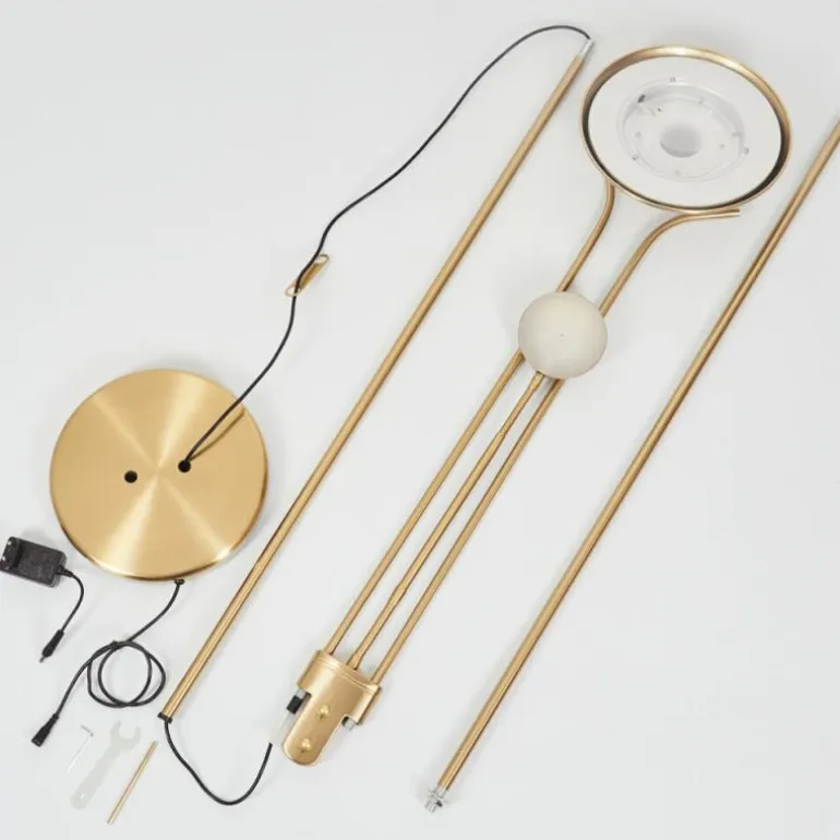 Lampadaire Rom LED Vieux laiton, 2 lumières