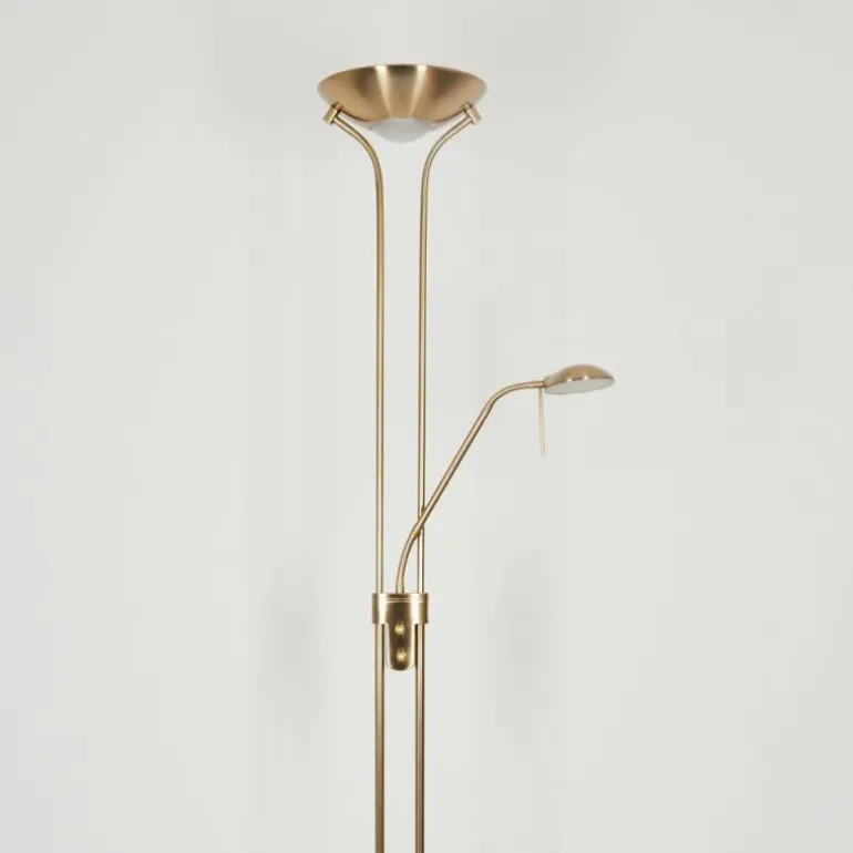 Lampadaire Rom LED Vieux laiton, 2 lumières
