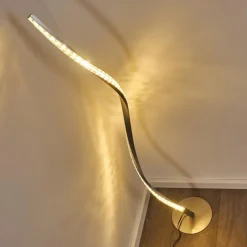 Lampadaire Saginaw LED Nickel mat, 1 lumière, Télécommandes, Changeur de couleurs
