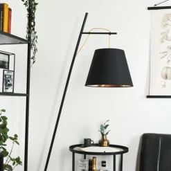 Lampadaire Saillon Noir, 1 lumière