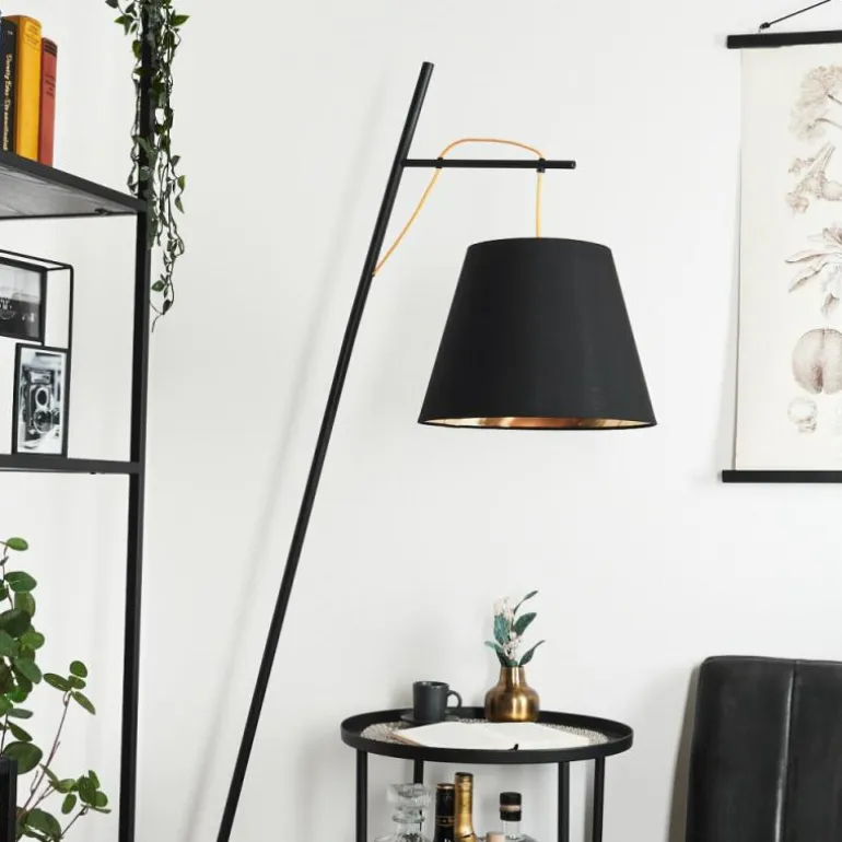 Lampadaire Saillon Noir, 1 lumière
