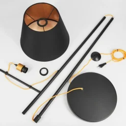 Lampadaire Saillon Noir, 1 lumière