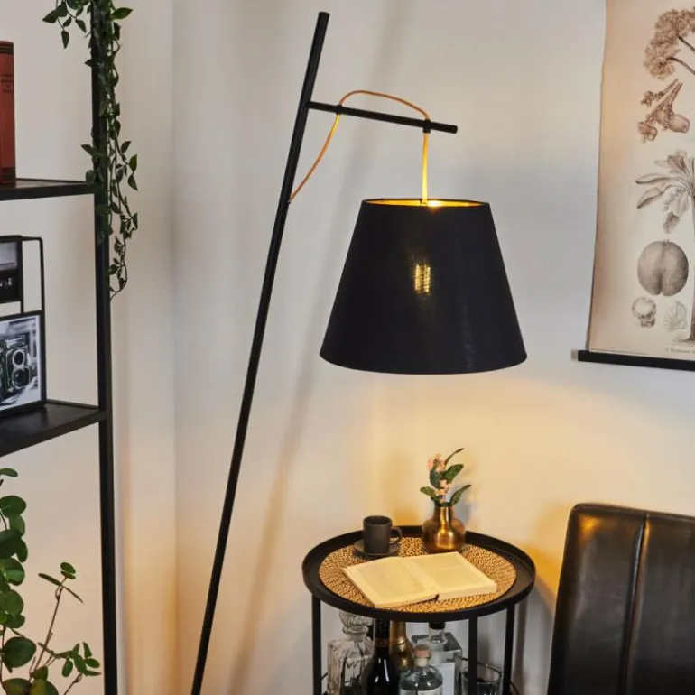 Lampadaire Saillon Noir, 1 lumière