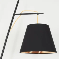 Lampadaire Saillon Noir, 1 lumière
