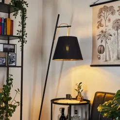 Lampadaire Saillon Noir, 1 lumière