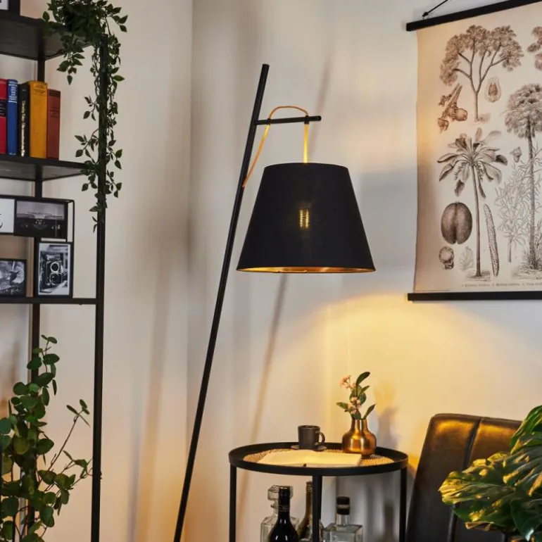 Lampadaire Saillon Noir, 1 lumière