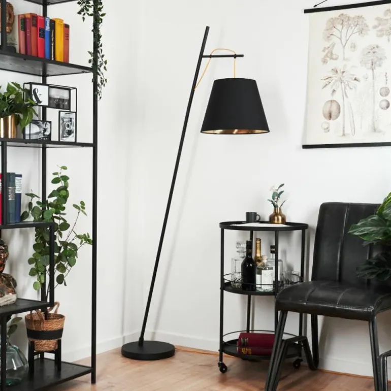 Lampadaire Saillon Noir, 1 lumière