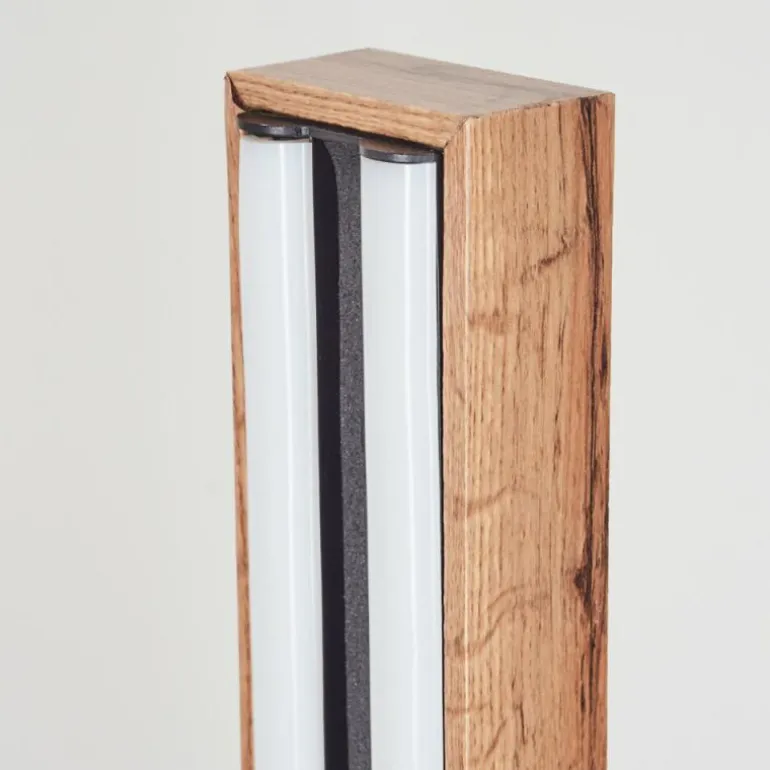 Lampadaire Salmi LED Couleur bois, Noir, 1 lumière