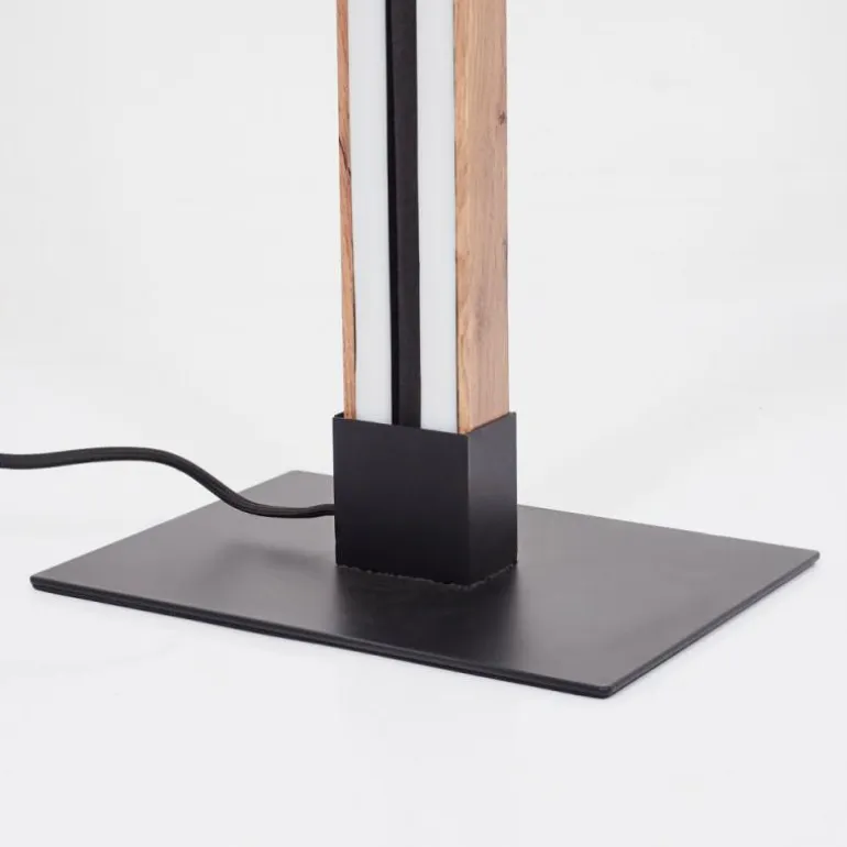 Lampadaire Salmi LED Couleur bois, Noir, 1 lumière