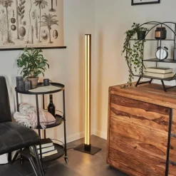 Lampadaire Salmi LED Couleur bois, Noir, 1 lumière