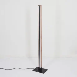 Lampadaire Salmi LED Couleur bois, Noir, 1 lumière