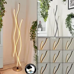 Lampadaire Serlande LED Nickel mat, 1 lumière