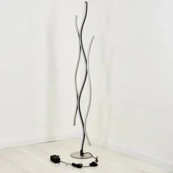 Lampadaire Serlande LED Nickel mat, 1 lumière