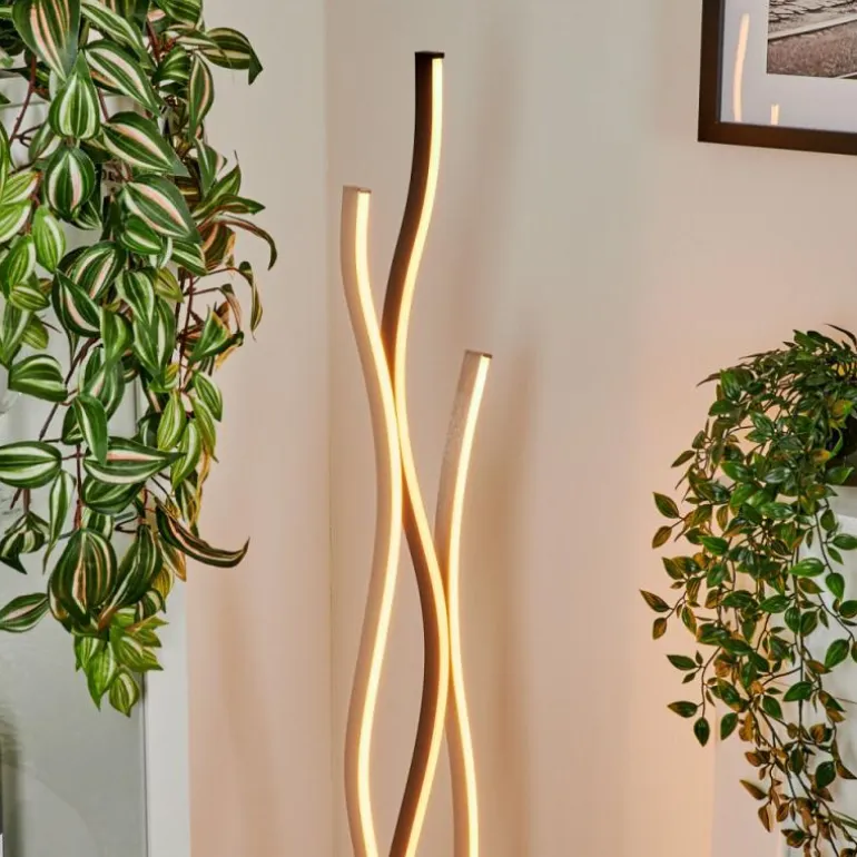 Lampadaire Serlande LED Nickel mat, 1 lumière