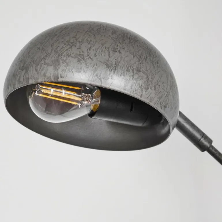 Lampadaire Siamado Bois foncé, Nickel mat, 5 lumières