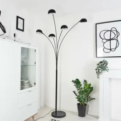 Lampadaire Siamado Noir, 5 lumières
