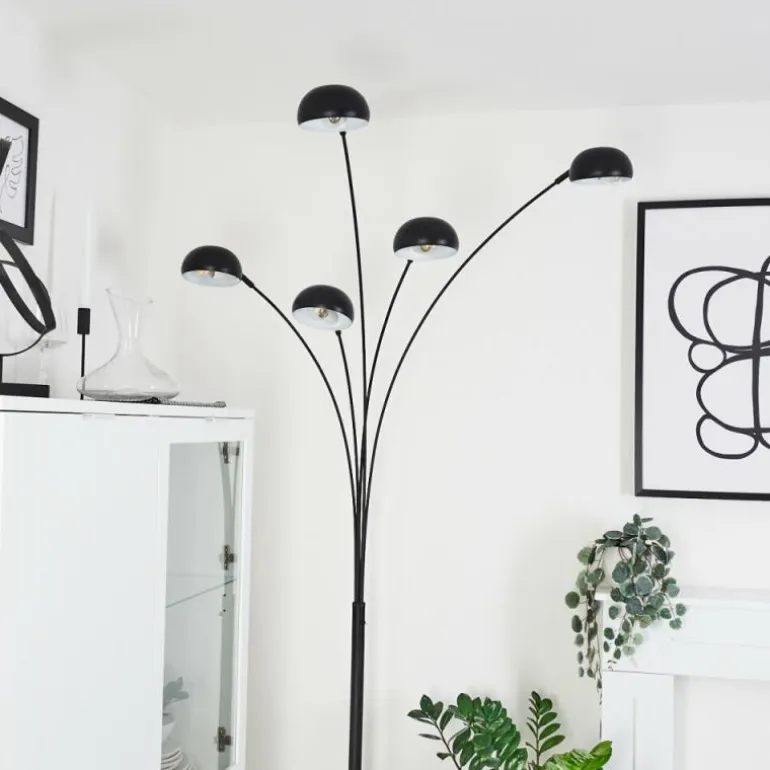 Lampadaire Siamado Noir, 5 lumières