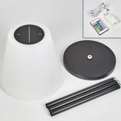 Lampadaire solaire d'extérieur Fisao LED Noir, 41 lumières, Télécommandes