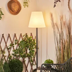 Lampadaire solaire d'extérieur Fisao LED Noir, 41 lumières, Télécommandes
