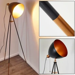 Lampadaire Sorsele Cuivre, Noir, 1 lumière