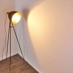 Lampadaire Sorsele Cuivre, Noir, 1 lumière
