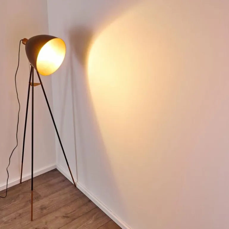Lampadaire Sorsele Cuivre, Noir, 1 lumière