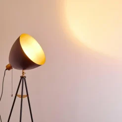 Lampadaire Sorsele Cuivre, Noir, 1 lumière