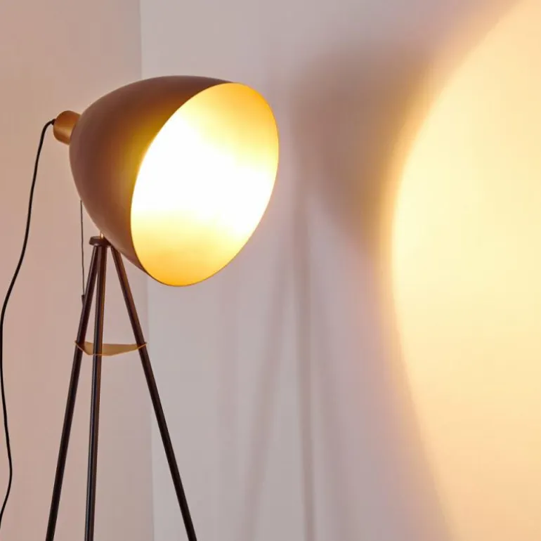 Lampadaire Sorsele Cuivre, Noir, 1 lumière