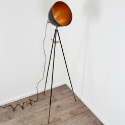 Lampadaire Sorsele Cuivre, Noir, 1 lumière