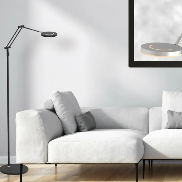Lampadaire Steinhauer Soleil LED Noir, 1 lumière