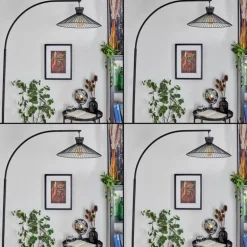 Lampadaire Tamins Noir, 1 lumière