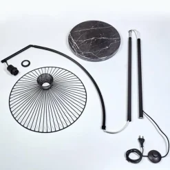 Lampadaire Tamins Noir, 1 lumière