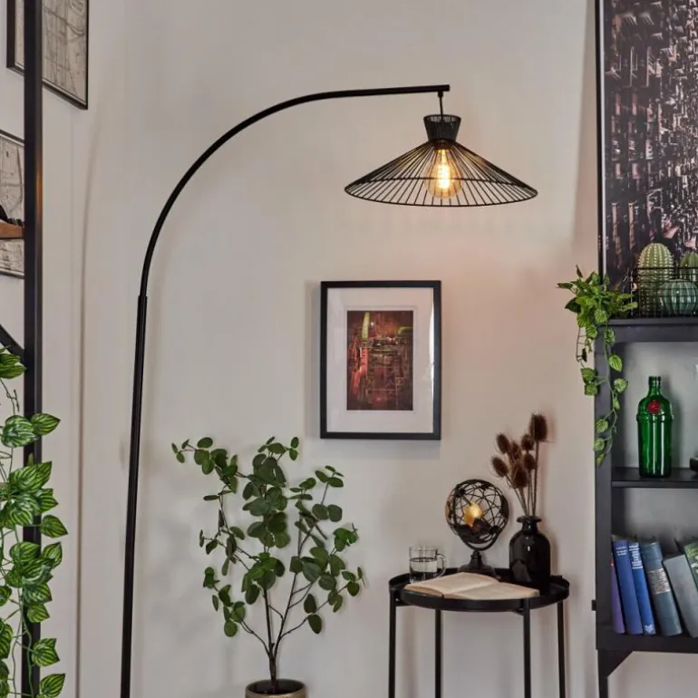Lampadaire Tamins Noir, 1 lumière