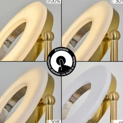 Lampadaire Tierz LED Laiton, 2 lumières