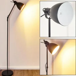 Lampadaire Timola Noir, 1 lumière