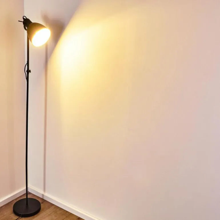 Lampadaire Timola Noir, 1 lumière