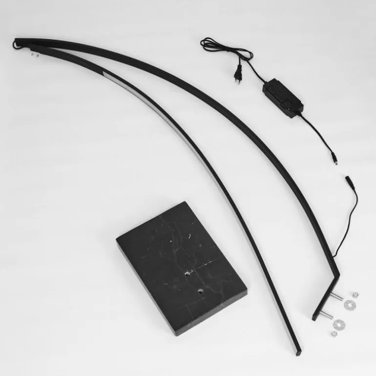 Lampadaire Tobillos LED Noir, 1 lumière