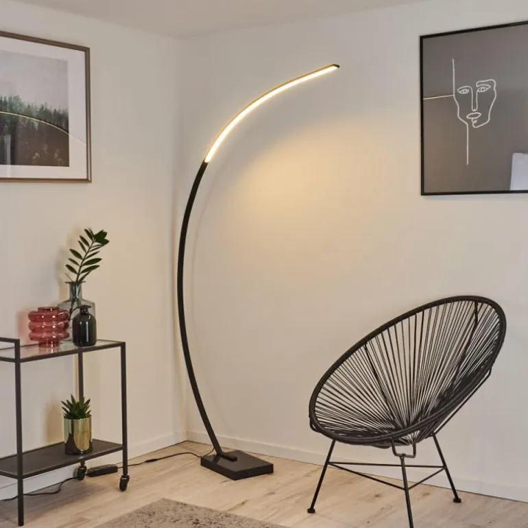 Lampadaire Tobillos LED Noir, 1 lumière