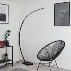 Lampadaire Tobillos LED Noir, 1 lumière