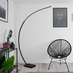 Lampadaire Tobillos LED Noir, 1 lumière