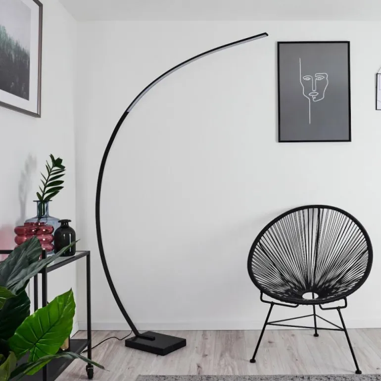 Lampadaire Tobillos LED Noir, 1 lumière