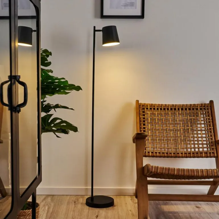 Lampadaire Tontolos LED Noir, 1 lumière