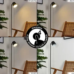 Lampadaire Tontolos LED Noir, 1 lumière