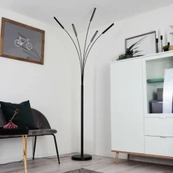 Lampadaire Totara LED Noir, 5 lumières