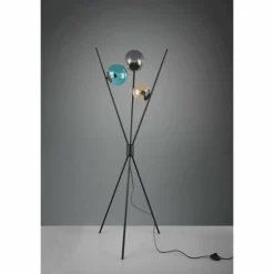 Lampadaire Trio Leuchten LANCE Noir, 3 lumières