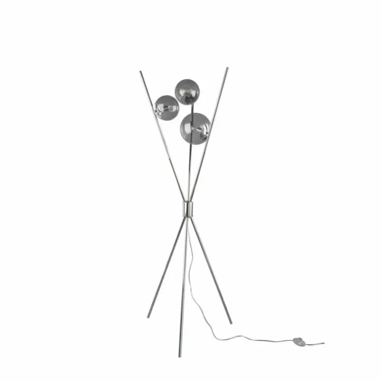 Lampadaire Trio Leuchten LANCE Chrome, 3 lumières